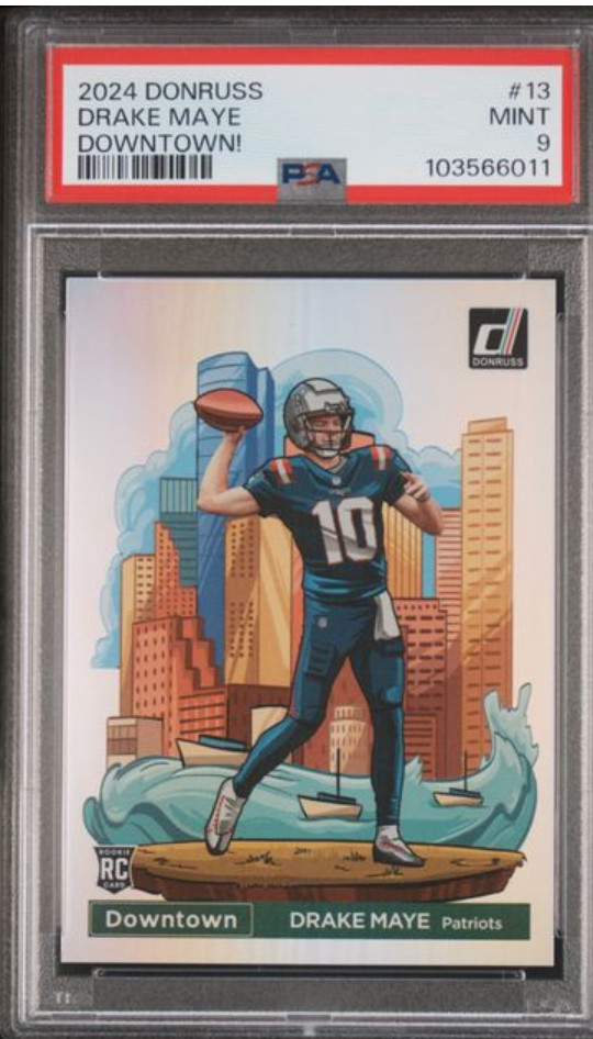 2024 Donruss Drake Maye Downtown MINT PSA 9
