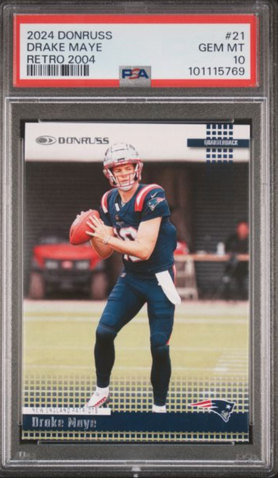2024 Donruss #21 Drake Maye Retro 2004 GEM MINT PSA 10