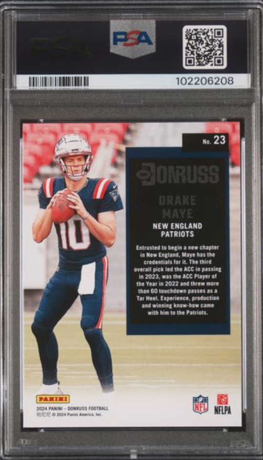 2024 Donruss #23 Drake Maye Retro 1994 GEM MINT PSA 10