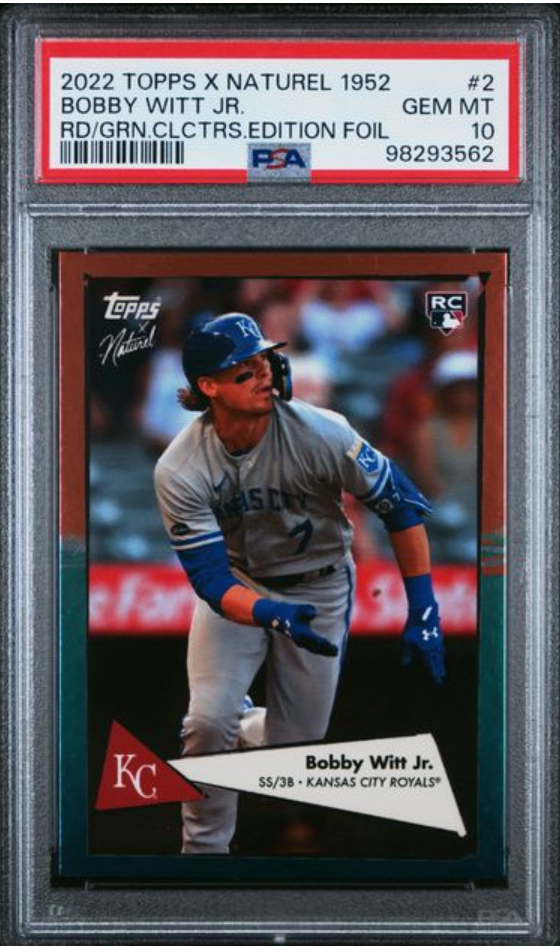 2022 Topps Naturel 1952 Bobby Witt, JR. GEM MT PSA 10 – Tennessee