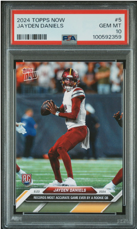 2024 Topps Now #5 Jayden Daniels GEM MT PSA 10