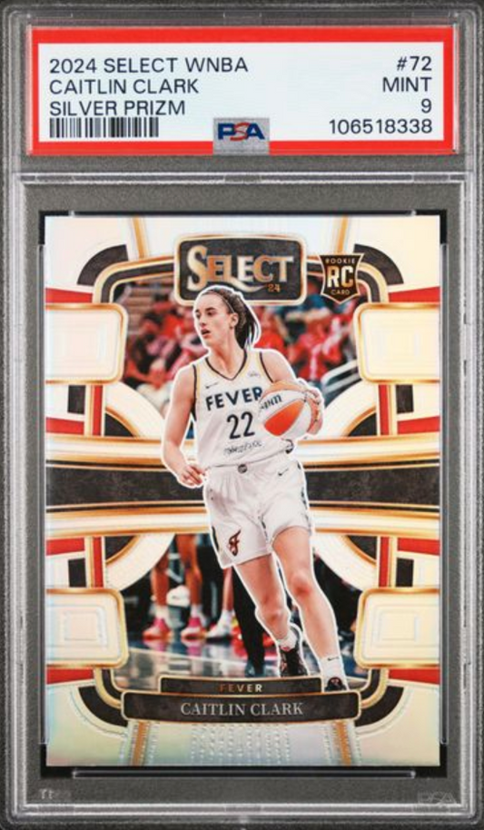 2024 Select WNBA #72 Caitlin Clark Silver Prizm MINT PSA 9