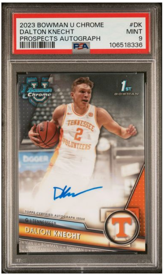 2023 Bowman U Chrome Dalton Knecht Prospects Auto MINT PSA 9