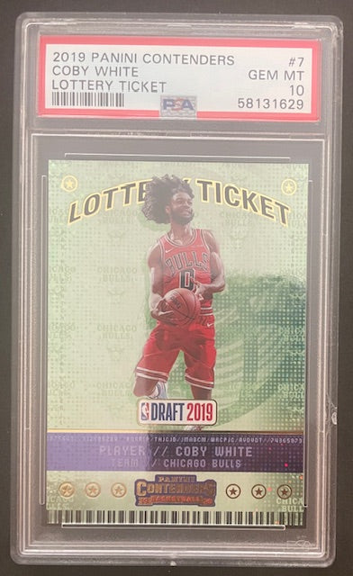 2019 Contenders Coby White Lottery Ticket #7 PSA 10 GEM MINT