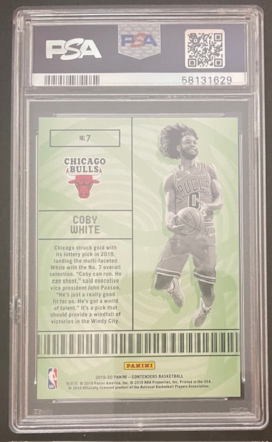 2019 Contenders Coby White Lottery Ticket #7 PSA 10 GEM MINT